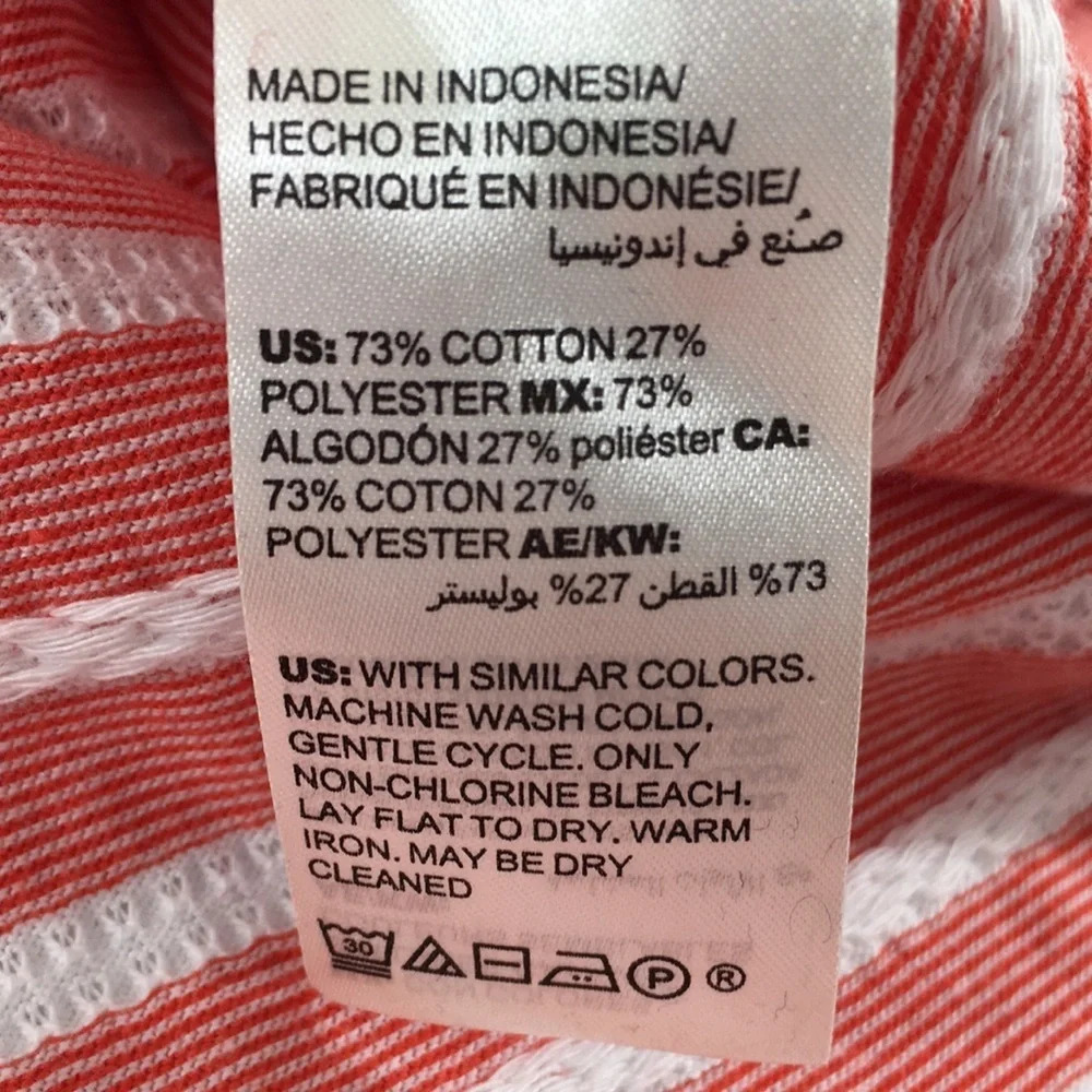 Zenergy Chico's Textured Envelope-Hem Tunic Top Womens‎ 4 XXL Red White Stripe - Picture 6 of 12